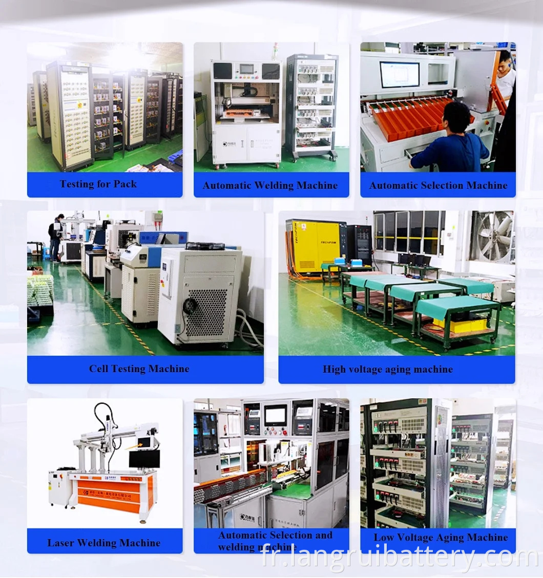 Grade des ventes d'usine A LifePO4 72V 60AH Batterie au lithium prismatique pour le stockage d'énergie